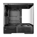 Side view of Antec C6 Curve Air Casing interior with tempered glass panel, fan mounts, and cable routing cutouts.