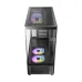 Angled view of Antec C6 Curve ARGB Casing with tempered glass panels and multiple cooling fans for airflow management.
