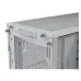 Corsair 4000D Airflow Mid-Tower PC case in white, close-up of the top panel with ventilation.