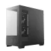 Angled view of DeepCool CG380U 3F Casing with tempered glass side panel and perforated front ventilation.