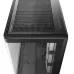 Top angled view of DeepCool CG590U 5F Casing with mesh ventilation, tempered glass side, and front I/O ports.