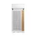 Front view of DeepCool CL660 WH Casing with vertical slats, wooden accent panel, and HYPERSPLIT TOWER branding.