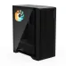 Front right-side angle view of GIGABYTE C103 Glass Global ARGB casing with tempered glass front panel.