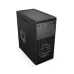 Angled front view of Golden Field 1718B Mid Tower Micro-ATX Casing with PSU showing RGB fan and front panel design