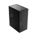 Side profile view of black MaxGreen Entice G4 Pro casing showing side panel ventilation grilles.