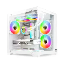PC Power ICEBOX X2 WH mATX Mid Tower Gaming Casing