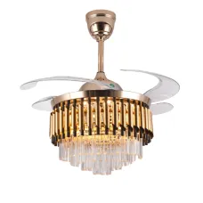 Breezelux BL-2835 48" Luxury Decorative Chandelier Ceiling Fan With Light and Remote