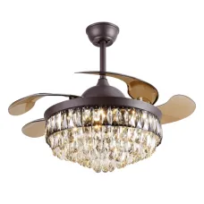 Breezelux BL-2878 48" Luxury Decorative Chandelier Ceiling Fan With Light and Remote