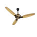 Black and gold Pakhtun Sultan ceiling fan with three blades, shown at an angle against a white background.
