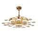 Qulik Q-K6291 48" Decorative Chandelier Ceiling Fan With Light and Remote