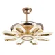 Qulik Q-K6303 48" Decorative Chandelier Ceiling Fan With Light and Remote