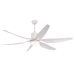 Qulik Silex 66" Decorative Silent Ceiling Fan With Light and Remote