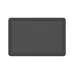 Front view of Logitech Tap Scheduler tablet-style touchscreen with dark inactive display and rounded corners.