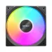 Antec Omni 240 ARGB AIO Liquid CPU Cooler fan view with vibrant ARGB lighting and black frame