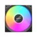Antec Omni 360 ARGB AIO Liquid CPU Cooler fan view with vibrant ARGB lighting and black frame