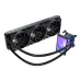 Front angled view of Antec Vortex View 360 ARGB All-in-One Liquid CPU Cooler with LCD pump display.