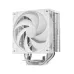 Front angled view of DeepCool AG400 G2 WH CPU Cooler with large white fan and multiple heat pipes.