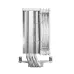 Side profile view of DeepCool AG400 G2 WH CPU Cooler with vertical fin stack, heat pipes, and secured cooling fan.