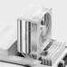 Installed view of DeepCool AG400 G2 WH CPU Cooler with white fan beside RAM modules on motherboard.