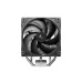 Side profile view of DeepCool AG400 G2 Single Tower 120mm CPU Cooler highlighting fin stack design and four heat pipes layout