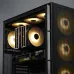 The DeepCool AG620 BK ARGB V2 CPU Air Cooler features dual black heatsinks and ARGB fans that create a vibrant rainbow lighting effect.