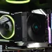 Installed view of DeepCool AK400 DIGITAL SE CPU Cooler with digital display showing CPU temperature inside PC.