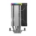 Side profile of DeepCool AK500S DIGITAL SE CPU Cooler highlighting aluminum fin stack, heat pipes, and RGB strip.