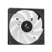 Deepcool LP240 240mm ARGB Liquid CPU Cooler fan with black frame and white, translucent blades.
