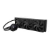 NZXT Kraken Plus 360 V2 AIO liquid cooler with triple 120mm fans and circular LCD pump head in sleek black finish