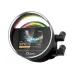 Ocy­pus Sigma L24 BK ARGB CPU cooler pump block with LCD temperature display and RGB lighting.