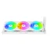Radiator of Thermaltake TH360 V3 ARGB Sync CPU Cooler with triple RGB fans and dual cooling tubes.