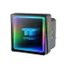 Front view of Thermaltake TH360 V3 ARGB Sync CPU Cooler showing RGB infinity mirror design with TT logo.