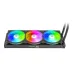 Radiator of Thermaltake TH360 V3 ARGB Sync CPU Cooler with triple RGB fans and dual cooling tubes.