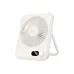 Front view of Hoco HX607 slim desktop fan with adjustable stand and compact design.