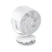 Front right-side angle view of Hoco HX608 3 in-1 automatic rotating clip fan with adjustable head design.