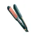 Kemei KM-9827 Hair Straightener in green and gold design with rose gold ceramic plates and LED controls.