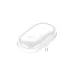 White LDNIO Y2 LED night light front view with touch button, minimal oval design, soft glow, compact EU plug device