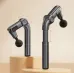 Side view of ORICO REG100 Fascia Gun showing adjustable arm angle with round foam massage head.