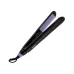 Philips BHS377 hair straightener open view showing ceramic plates, control dial and ergonomic black design with purple detail