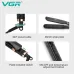 Front view collage of VGR V-519s hair straightener showing ceramic plates, heat cable, and build details