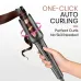 Close view of VGR V-581 automatic hair curler wrapping hair strand around heated barrel with control buttons visible