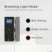 Close-up of NGTeco SL04-GL40N Smart Door Lock display showing time, date, and breathing light mode with color-coded feedback.