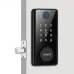 Front view of SmartX SX-DBL05 Door Lock with sleek black keypad and fingerprint area for secure digital access.