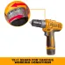 Feature view of INGCO CDLI122061 Cordless Drill highlighting adjustable torque ring with 15+1 gear settings.