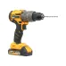 Side view of Tolsen 87254 Cordless Drill Machine with MP 20V battery, textured grip, and torque adjustment ring.