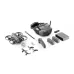 Top-down view of the DJI Avata 2 Fly Smart Combo Drone kit including drone, goggles, controller, batteries, and accessories.