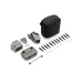 Flat lay view of the DJI Lito X1 Fly More Combo with RC‑N3 Controller accessories including batteries, charger, and carrying case.