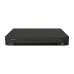 Hikvision digital video recorder with sleek black design, indicator lights, and USB port