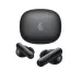 Front-down view of black Edifier X2 Pro Earbuds placed in front of a closed charging case.