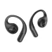 Black open-ear wireless earbuds with ergonomic ear hook design, offering a secure fit for sports and daily use.